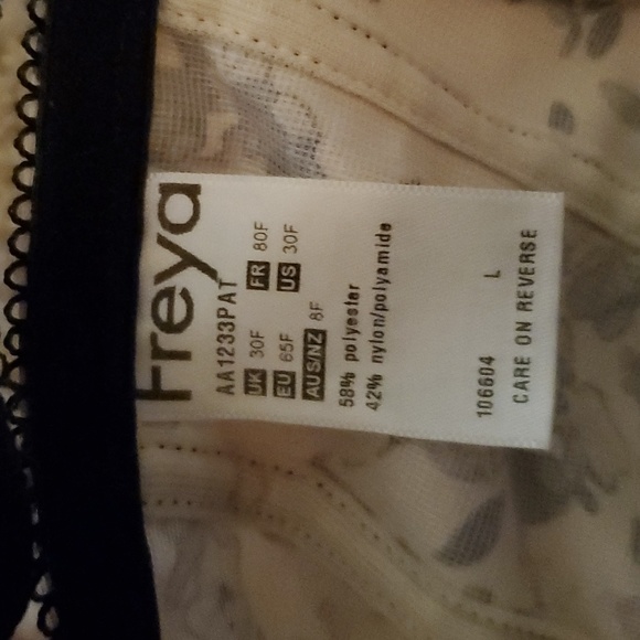 Freya Light Pink Floral Pinup Bra Size 30F - Picture 4 of 5